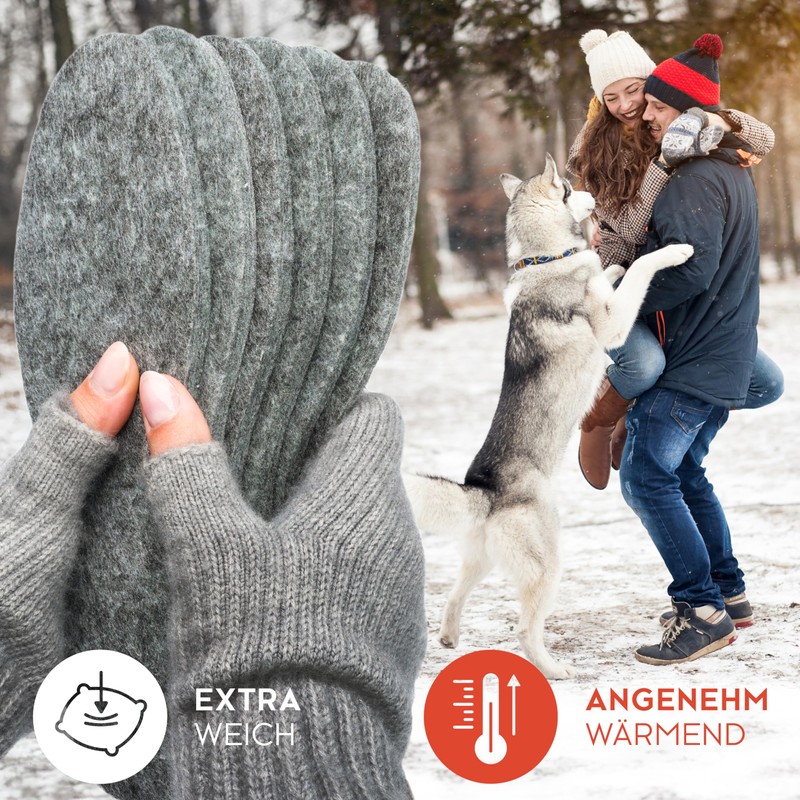 Biped 3 Pairs of Extra-Thick Felt Insoles - Insulating &