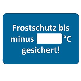 AUPROTEC Kundendienst Aufkleber Werkstatt Serviceaufkleber Auswahl: 50 Stück, Frostschutz sicher bis