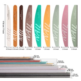 CGBE 9 Piece Nail File Set, Nail Professional Nail Files Double Sided for Gel Nails, Acrylic Nails and Natural Nails, Nail Files Buffer for Filing, Shaping, Smooth, Polishing and Shine Nails, for Home and Salon