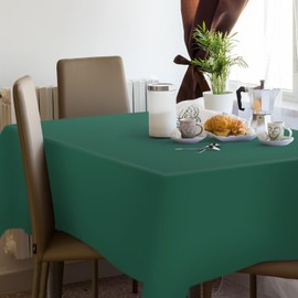 HXMJIED 3 Pcs Rectangle Green Tablecoths, 137x274cm Large Green Table Cloth Party Rectangle Table Covers Plastic Tablecloth for Picnic, Baby Shower, Wedding, Birthday, Christmas Table Decorations