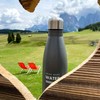 Fackelmann 45999 Thermosflasche, 500 ml, Edelstahl, Kunststoff, Silikon, Grau, Rot