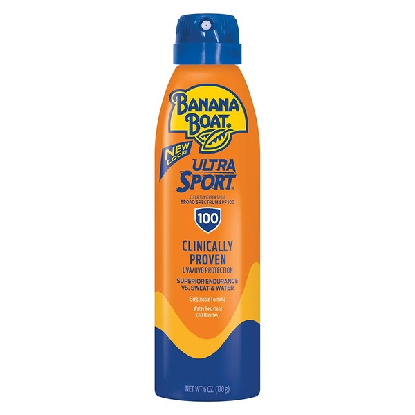 Banana Boat Ultra Sport Sunscreen Spray, New Formula, SPF 100, 6 Ounces