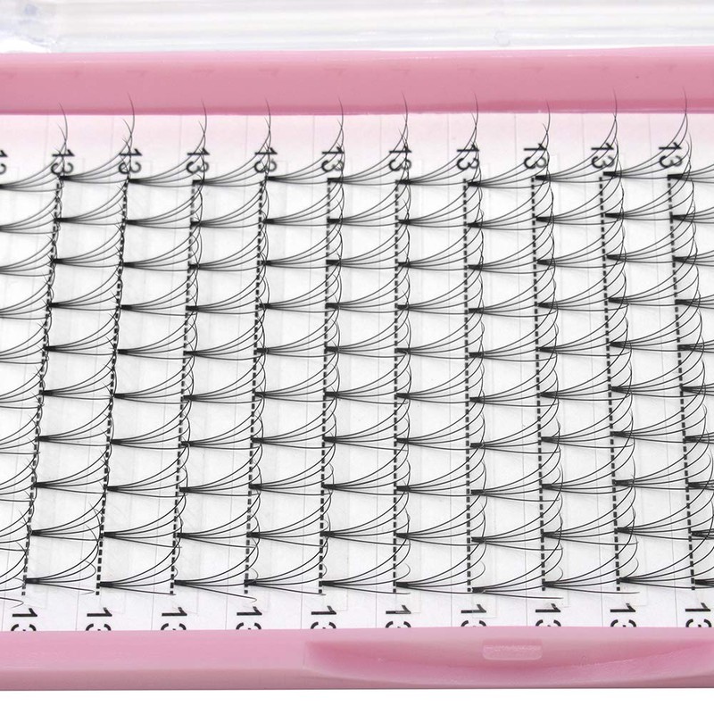 Fan Eyelash Extensions, 4D-C-0.07-14, Short, Ready-Made Volume Eyelashes, 0.07 C