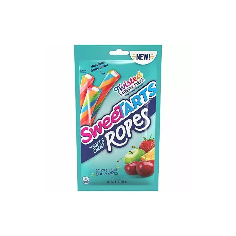 SweeTARTS Twisted Rainbow Ropes, 5 oz Bag