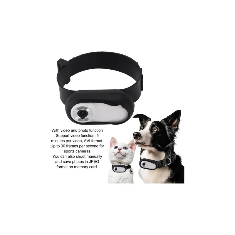 Cámara Para Collar De Gato Y Perro Hd 1080p Gran