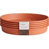 Clever Pots Easy Release Saucers, Earthenware, Terracotta, Medium/Large, 40 Units(8