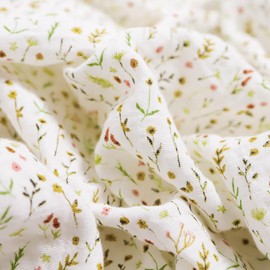 Little Unicorn 100% Organic Cotton Muslin Swaddle Blanket | Multi Use | Unisex (Floral Field)