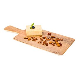 Restaurantware Voga 16.5 In x 7 In Serving Board, 1 With H&le Cheese Platter Board - Rectangle, Large, Countryside Brown Faux Wood Charcuterie Serving Tray, Break Resistant, For Appetizers & Spreads