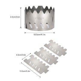 ERYUE Alcohol Cooker Windshield, Portable Outdoor Ultralight Titanium Alcohol Cooker Stand, Windscreen for Camping, Hiking, Backpacking