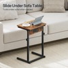 HOOBRO C-Shaped End Table with Charging Station, Adjustable Height Couch