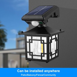 2PCS Outdoor Solar Wall Light IP65 Waterproof Street Light Body Sensor Road Lighting Garden Lights
