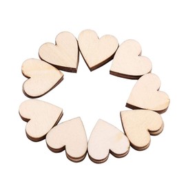 Wooden Hearts Wedding, Wooden Hearts Decoration, Natural Heart Wood for Wedding Valentine DIY Craft Projects Christmas (40 mm, Pack of 50)