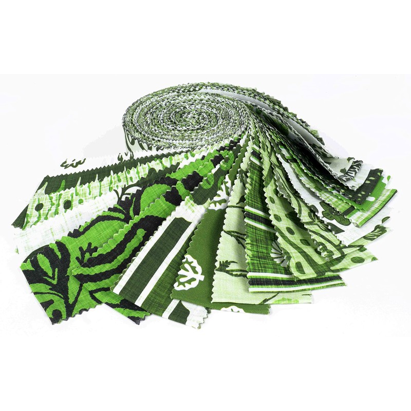 Soimoi 40Pcs Block Print Cotton Precut Fabrics For Quilting Craft