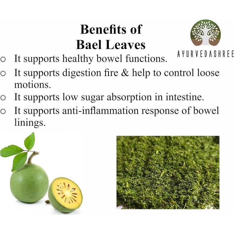 AYURVEDASHREE Bilva Powder - Bael Leaves Powder - Aegle marmelos