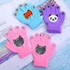 Cooraby 6 Pairs Kids Warm Magic Gloves Winter Stretchy Knit
