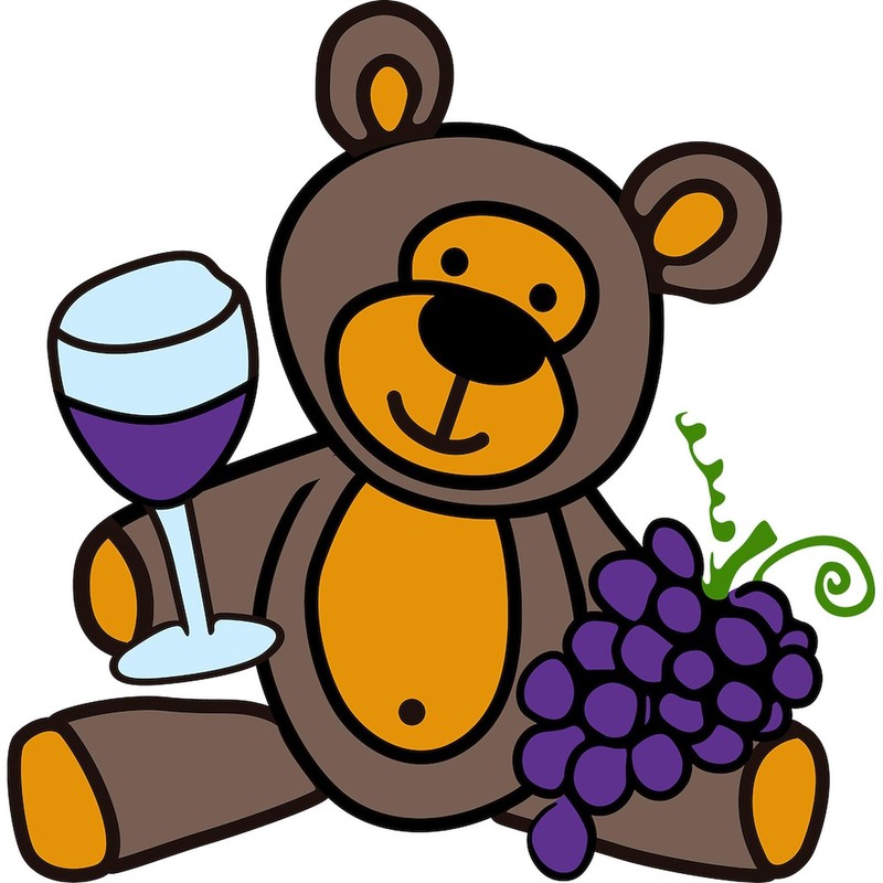 CafePress Wine Teddy Bear Memory Keepsake Jewelry Box, 5"x5"x3.75"