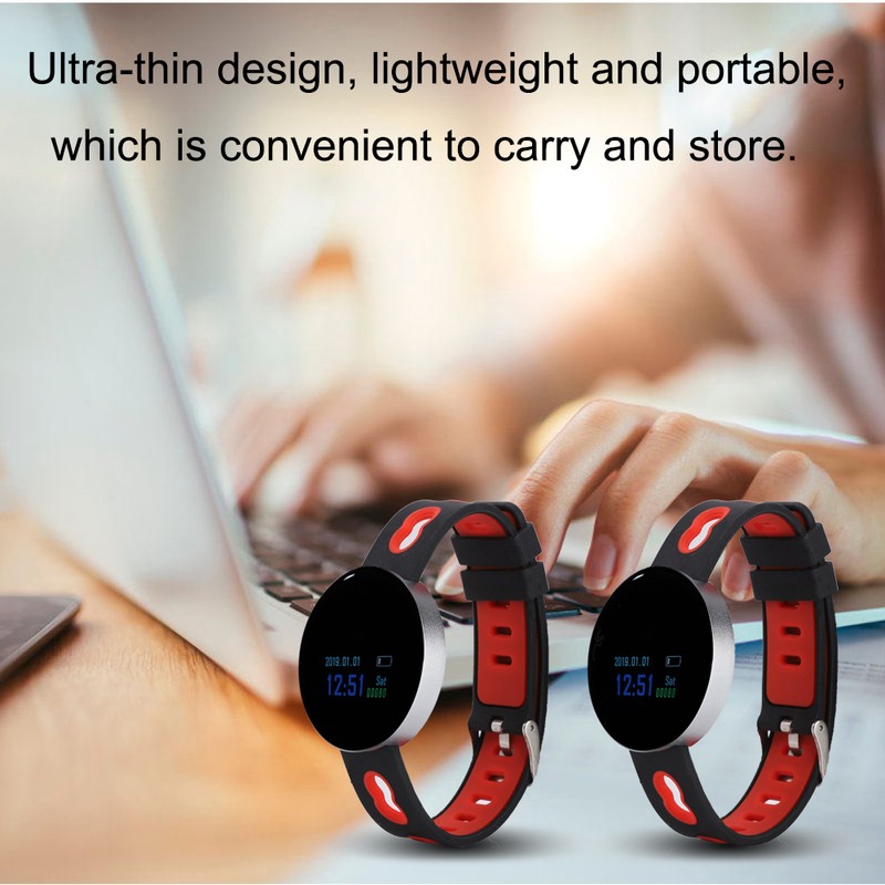 Smart Bracelet Wristband Waterproof Fitness Sleep Heart Rate Recorder (Black