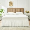 Biscaynebay Wrap Around Bed Skirts for Queen Beds with Short