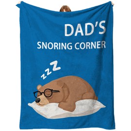 YUAOEUR Dad Blanket Dad Birthday Gifts Flannel Throw Blanket 60x80 Inch