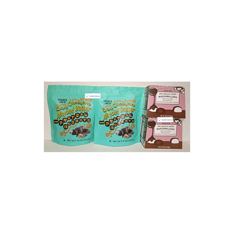 Trader Joes Dark Chocolate Almond Butter Filled Pretzel Nuggets &