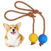 Dog Ball with String, Pack of 2 Throwing Balls with