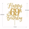Decoración para tartas de feliz cumpleaños 69, decoraciones de cumpleaños