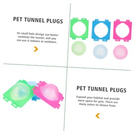 1 Set Hamster Plugs Hamster cage Connector Connection Boards for Cages Connection Tubes Hamster Pipeline Rat cage Accessories External Cage Plugs Flexible end Cap Plastic