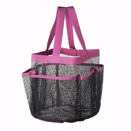 Aquaterior Mesh Shower Caddy 8 Pockets Bathroom Carry Tote Quick Dry Storage Bag