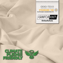 STUDIO Fitted Sheet 120 x 200 cm - 130 x 200 cm, Made in Green, 100% Cotton, Made in the EU, Brand Quality, Flat Sheet 120 x 200 - 130 x 200 - Cream