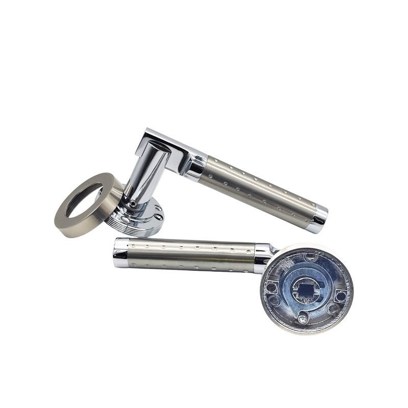 Layton Infinity Decor Solid Zamak Lever on Rose Two Tone