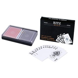 Ritz Playing Cards Lot of 6 Sets (12 Decks) of Ritz Plastic Playing Cards, Poker Size Regular Index