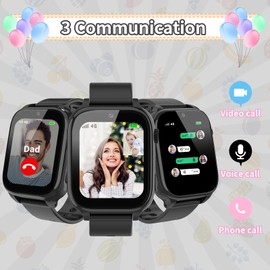 YEDASAH 4G Kids Smart Watch, Video and Phone Call, GPS Location, Smartwatch for Kids, Alarm Clock, Puzzle Game, Calculator, School Mode, Birthday for Girls Boys