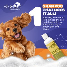 Puppy Safe 6in1 Pet Shampoo, Shampoo for Dogs with Deshedding Coat, Dry Itchy Skin, Hypoallergenic and Sensitive Skin, Scented Vanilla and Lavender (8 Fl oz (Pack of 2), 8 Fl oz)