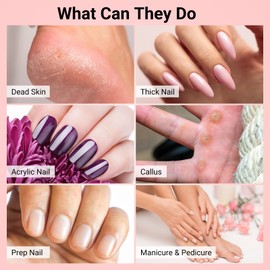 MelodySusie MelodySusie 100 Pcs Professional Sanding Bands Nail Manicure 180 Grit File Sand Piece Set For Nail Drill Bits