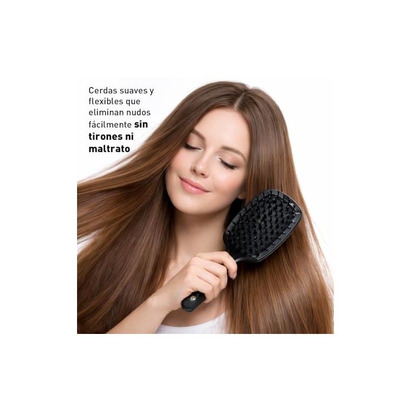 Bluelander Cepillo para Cabello Antinudos con Mango Ergonómico, Cepillado Sin