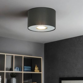 Modern Lighting Ceiling Light Diameter 13 cm Round Grey Silver GU10 9 cm High Spotlight Living Room Hallway Kitchen