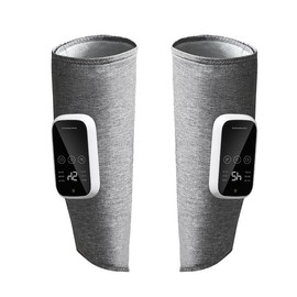 Asinhe Leg Massager with Heat and Air Pressure, 2600mAh Rechargeable Battery, Digital Display, Adjustable Wraps for Calf & Thigh Comfort at Home, Office or Travel Use A Pair