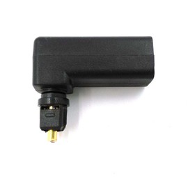 zdyCGTime Digital Fiber Optic Toslink Right Angle 90 Degree Female to 2.5 mm Mini Male Optical Audio Connector Adapter