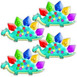 4PC Dinosaur Color Sorting Sensory Toys, Montessori Toys for Toddler Fine Motor Skill Game Learning Activities Quiet Calm Down Fidgets for Classroom Stocking Stuffers for 3 4 5 Year Old Kid Travel Toy