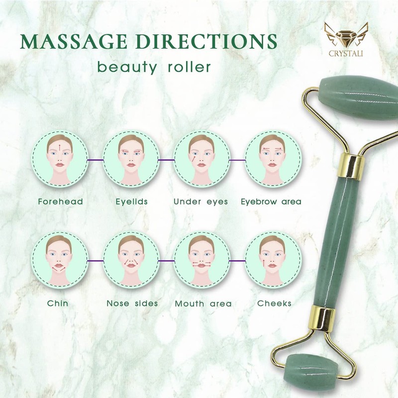 Crystali Gua Sha Set - Anti-Ageing Face Massage Roller and