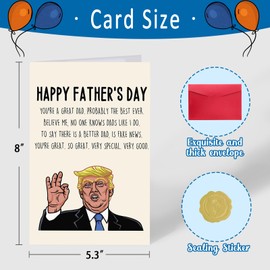 Funny Fathers Day Cards Gifts for Dad, Unique Fathers Day Card from Son Daughter, Happy Gifts for Daddy, You're A Really Great Dad