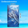 Zomer Microfibre Beach Towel Printed with Dolphin Group, Blue, 70