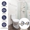 uxcell 4 Pcs Shower Door Rollers, 23mm Dia Copper Bathroom