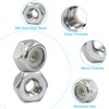 Litoexpe #10-32 Nylon Insert Hex Lock Nuts 50 Pcs, 304