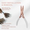 Lanshii Hair Extensions Remover Pliers Set for Micro Beads Anti-slip