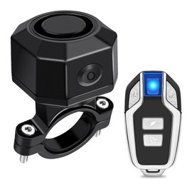 NineLeaf Rechargeable Bike Alarm, Scooter Alarm with Bracket, Trailer Anti Theft Alarm, Charging Bike Alarm with Remote IP65 Waterproof Wireless Car Motion Sensor Alarm for Bicycle Ebike Motorcycle