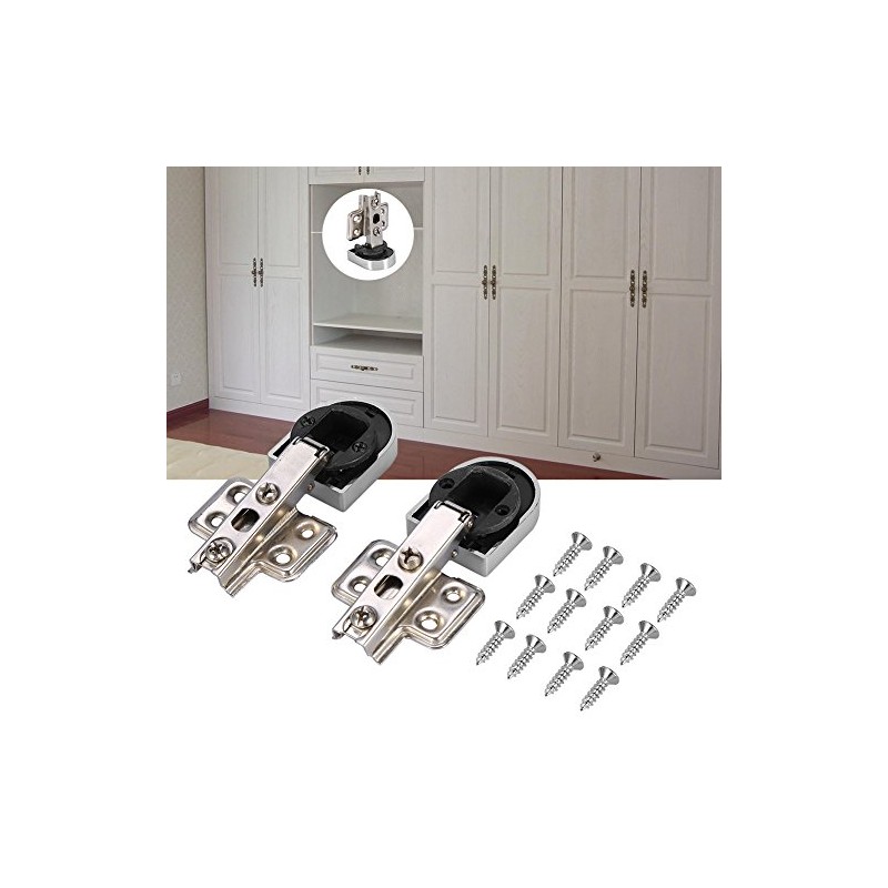 2Pcs Set Folded Hinge Cabinet Connectors for Cupboard Wardrobe Door