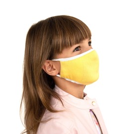 Relaxsan UNIMA Face Mask, Light and Breathable, Dryarn Yarn and Silver X-Static Yarn, Washable, Reusable - Yellow [Children 6-10 years]