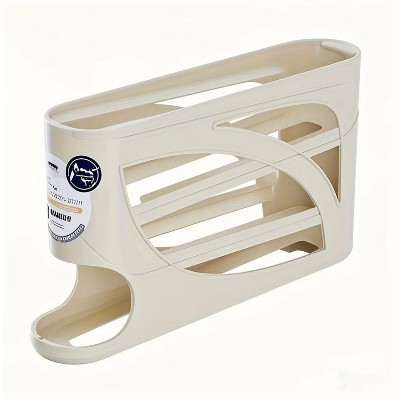 3-Tier Rolling Egg Dispenser for Refrigerator – Large Capacity Gravity