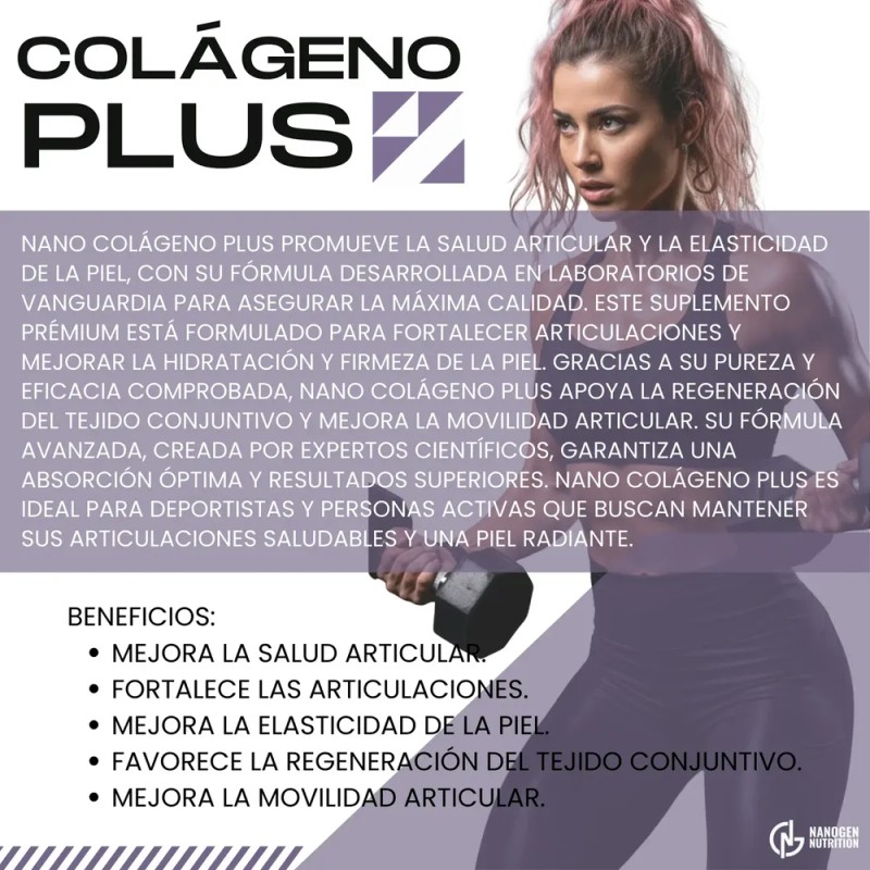 Colágeno Hidrolizado Ácido Hialurónico Glucosamina 500g Nano